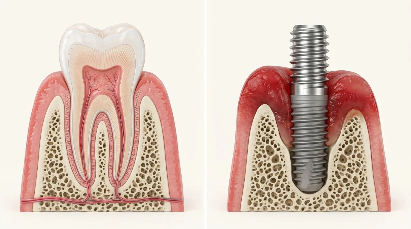 Înlocuirea dintelui fără implant și șlefuire: Comparație clinică la 5 ani
