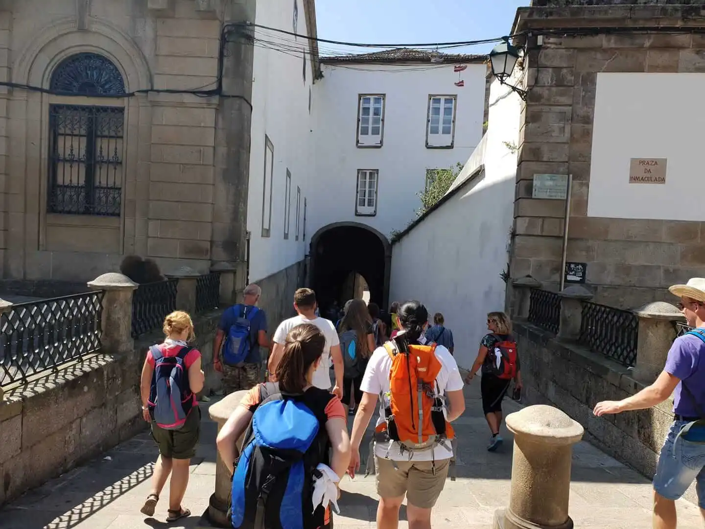 Sosirea la Santiago de Compostela – Praza da Inmaculada, destinația Camino