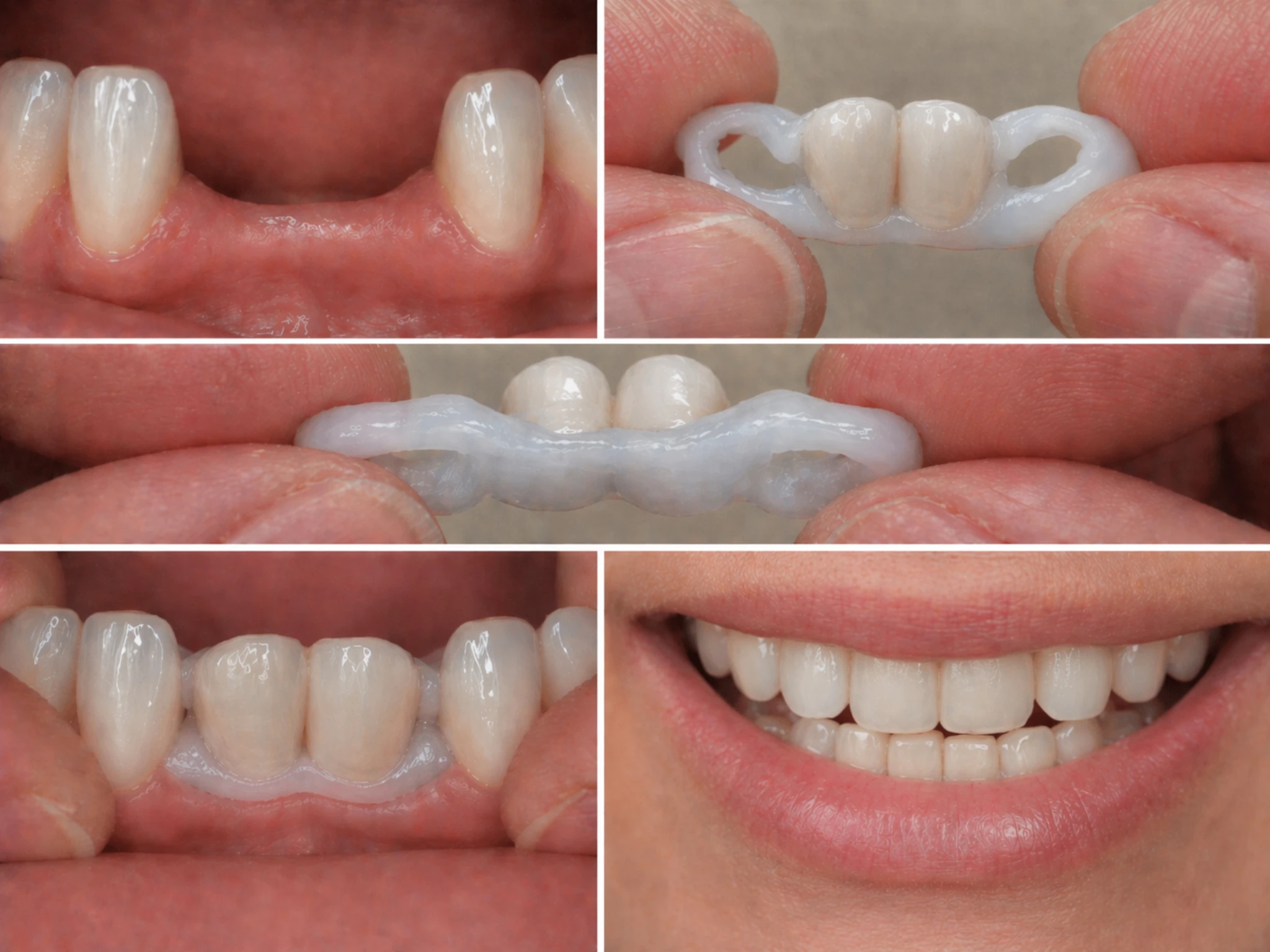 Denticor – înlocuirea a doi dinți inferiori adiacenți: punte DentiFlex mai rezistentă, două coroane și rezultatul la zâmbet