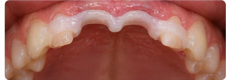 Demonstrație de adaptare Denticor: poziționarea piesei și modelarea sprijinului din DentiFlex · 5