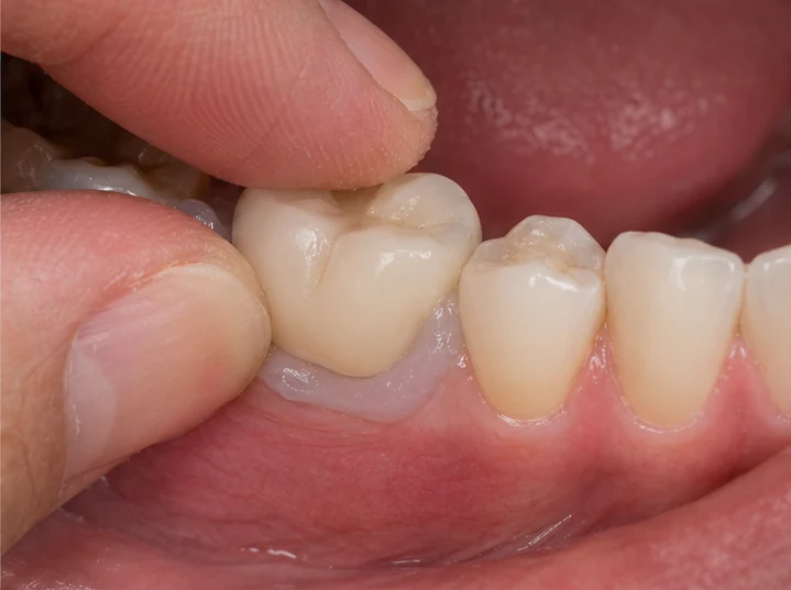 Ghid vizual – molar superior lipsă cu dinții adiacenți