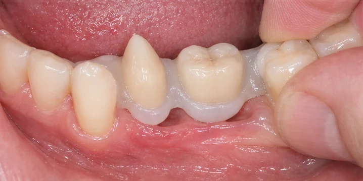 Ghid vizual – molar superior lipsă cu dinții adiacenți